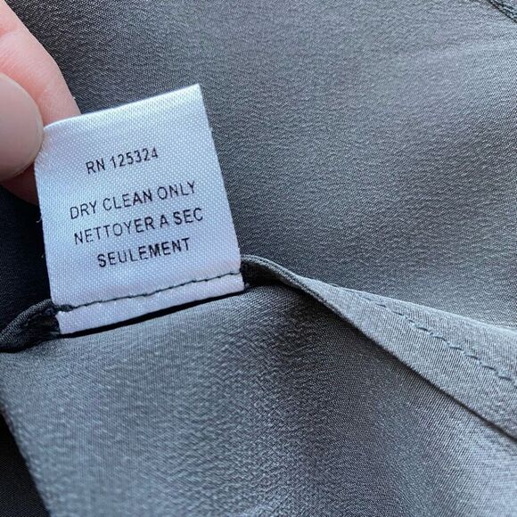 Haute Hippie 100% Silk Grey Embellished Silk Dress Hi-Lo Boho Women’s Large - Picture 6 of 10